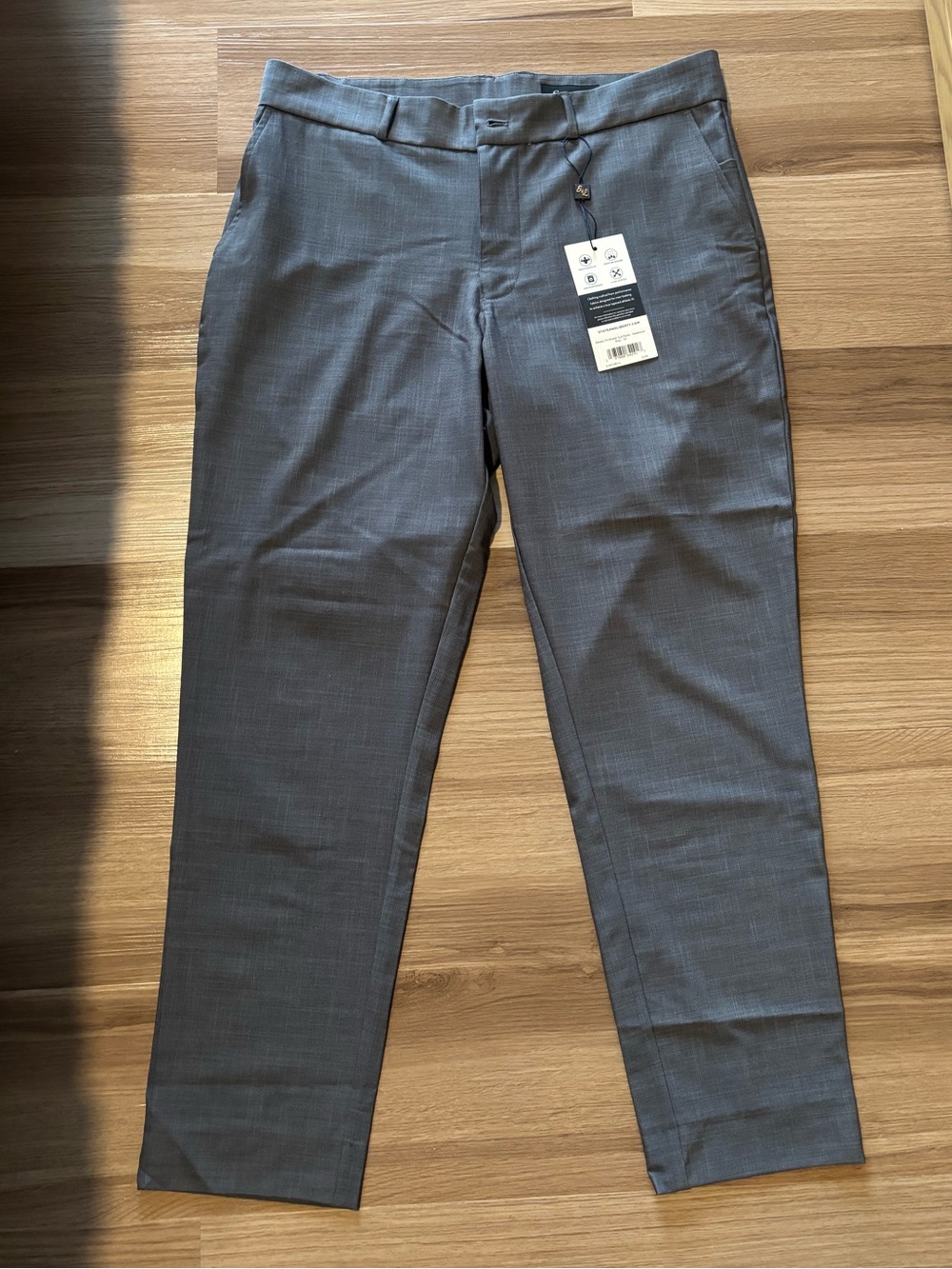 State & Liberty Athletic Fit Stretch Suit Pants - Heathered Grey